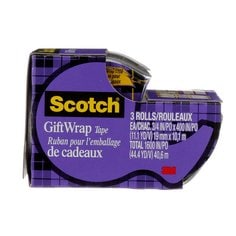 3M Scotch 311X-OS-24 - Scotch GiftWrap Tape 3/4 in x 11.1 yd (19 mm x 10.1 m) 3M 7100021439 7100021439 - eGrimesDirect