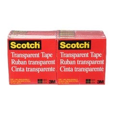 3M Scotch 600-1/2X72 - Transparent Tape 600 with 3 in core (1/2 Inch x 72 Yards) 7100017512 - eGrimesDirect