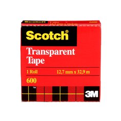 3M Scotch 600-12BXD - Premium Transparent Film Tape Clear (1/2 Inch x 36 Yards) 7000125194 - eGrimesDirect