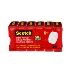 3M Scotch 700K6-ESF - Scotch Super-Hold Tape .75 in x 1000 in (19 mm x 25.4 m) 6 per pack 3M 7100207347 7100207347 - eGrimesDirect
