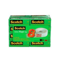 3M Scotch 810-8PK-BXD - Magic Invisible Tape (3/4 Inch x 27.7 Yards) 7100036331 - eGrimesDirect