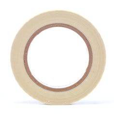 White 3M 3615 glass cloth tape 1/2 inch by 36 yards, general purpose, 7 mil thickness, used for sealing and insulation.