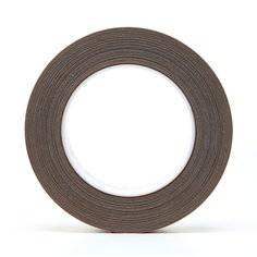 3M PTFE Glass Cloth Tape 5453 in brown, 1 inch wide and 36 yards long, with 8.3 mil thickness for industrial applications.
