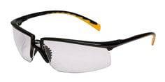 3M Privo protective eyewear with black frame and mirror lenses, suitable for indoor and outdoor use, model 12264-00000-20.