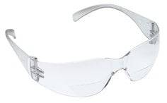 3M Virtua Reader protective glasses with clear anti-fog lenses and temples, featuring +2.0 dioptre for enhanced vision.