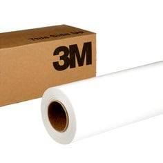 3M Controltac IJ180CV3-10 white graphic film with Comply V3 adhesive, shown in 48-inch by 100-yard roll for vehicle or sign graphics.