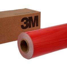 3M Scotchlite 680-72 reflective graphic film in red, 48 inches by 50 yards, showing roll of durable, high-visibility film.