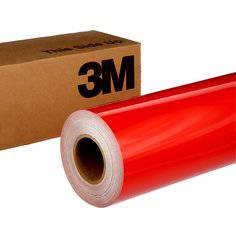 3M Scotchlite 680CR-82 Ruby Red reflective graphic film with Comply adhesive, 48-inch by 50-yard roll for custom signs and graphics.