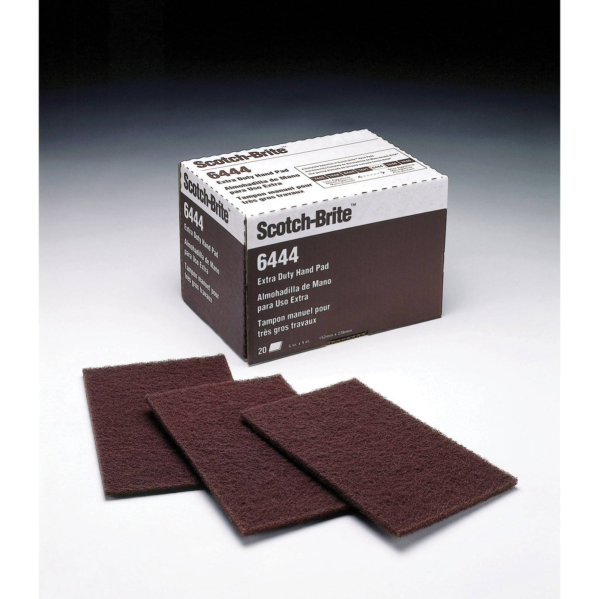 3M Scotch-Brite SB16554 extra duty hand pad, 6x9 inch abrasive pad for heavy-duty cleaning and surface prep.