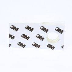 3M ScotchPad 1074-1X2 clear hanging tab, 1 inch by 2 inches, with 10 tabs per pad and 100 pads per carton.