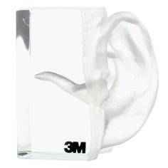 3M E-A-Rsoft clear ear plugs for hearing protection, shown in a close-up image with corded design and soft silicone material