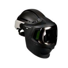 3M Speedglas 9100 MP welding helmet with adjustable headgear and protective face shield, designed for welding safety.