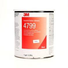3M Scotch-Weld 4799 industrial adhesive in black, 1 quart (0.95 L) with a smooth application surface.