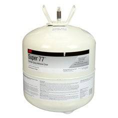 3M Scotch-Weld Clear Super 77 Spray Adhesive in a large 29.3 lb cylinder, used for industrial bonding applications.