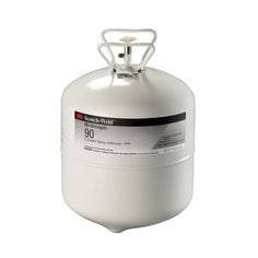 3M Scotch-Weld 90-28.8 Large Clear Hi-Strength Spray Adhesive in a 28.8 lb cylinder for industrial bonding applications.
