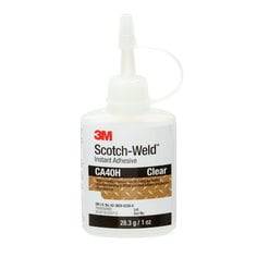 3M Scotch-Weld CA40H instant adhesive in clear, 1 fl oz bottle, suitable for bonding various materials