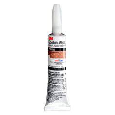 3M Scotch-Weld PR Gel instant adhesive in clear, 20g for plastic and rubber bonding, shown in a tube with applicator tip.