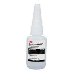 3M Scotch-Weld RT5000B rubber toughened instant adhesive in black, 0.71 oz (20 g), suitable for bonding various materials.