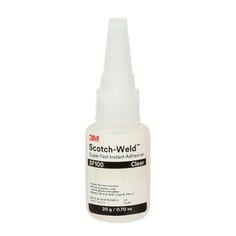3M Scotch-Weld SF100 instant adhesive in clear, 0.07 oz (2 g) bottle, designed for quick bonding of various materials.