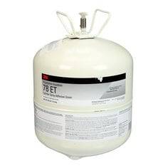 Green 3M Scotch-Weld 78ET-29.3-LRG-GRN spray adhesive for polystyrene foam insulation in a large cylinder, 29.3 lb.