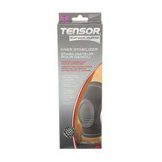 3M Tensor Platinum Knee Stabilizer in black with adjustable straps and compression for support during physical activity