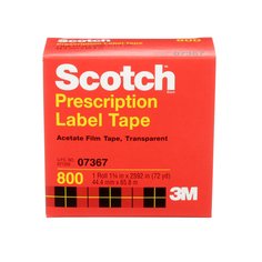 3M Scotch 800-1-3/4X72 - Prescription Label Tape 800 Clear (1.75 Inch x 72 Yards) 7000125155 - eGrimesDirect