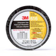 3M 616-12X66 - Lithographers Tape 616 in Ruby Red 2.4 mil (1/2 Inch x 72 Yards) 7000050037 - eGrimesDirect