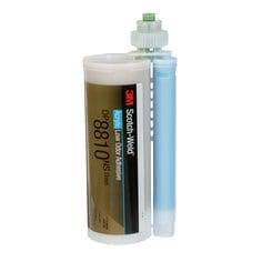 3M Scotch-Weld DP8810NS low odor acrylic adhesive duo-pak in green, 16.56 fl oz (490 ml), shown in a dual container pack.
