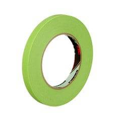 3M 401+ green high-performance masking tape, 1/2 inch x 60 yards, suitable for painting and masking applications.