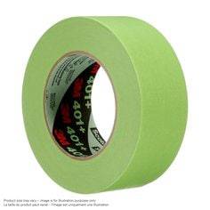 3M 401+ high performance green masking tape roll, 58.7 inch x 60 yards, ideal for masking and painting projects.