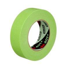 3M 401+ green high-performance masking tape, 1.4 inch x 60 yards, suitable for painting and surface protection.