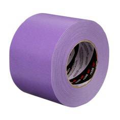 3M 501+ purple high-temperature masking tape, 4-inch by 60-yard roll, designed for specialty heat-resistant masking applications.