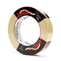 3M 7000124232 - General Purpose Masking Tape 203 Beige (24 mm x 55 m) Individually Wrapped 7000124232 - eGrimesDirect