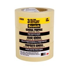 3M Scotch 2020-48EP3 - Contractor Grade Masking Tape (1.88 in x 60 yd) 3PK 7100186423 - eGrimesDirect