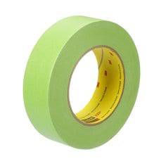 Green 3M Scotch Performance Masking Tape 233+ with 36mm width and 55m length, ideal for painting and surface protection.