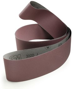 3M AB30735 - 3 Inch x 132 Inch Sanding Belt 320 Grit 302D Aluminum Oxide J Flexible Cotton Backing 7000119462 - eGrimesDirect