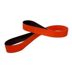 3M Cubitron II AB55043 3-inch x 132-inch narrow belt with 60+ grit ceramic alumina abrasive and flexible polyester backing.