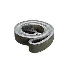 3M Trizact A16 grit narrow abrasive belt with aluminum oxide, 3-inch by 132-inch size, heavy cotton backing for grinding.