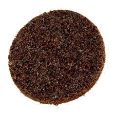3M Scotch-Brite SB69401 surface conditioning disc, 3-inch no-hole coarse non-woven abrasive disc for surface finishing.