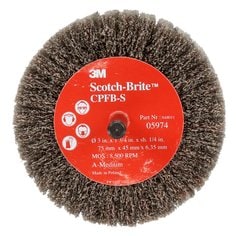 3M Scotch-Brite AB05974 - Non-Woven Wheels Scotch-Brite Cut & Polish Flap A Medium 3x1-3/4x1/8 7000077966 - eGrimesDirect