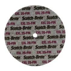 3M Scotch-Brite SB00358 Exl Unitized Wheel, 6-inch diameter, 1-inch width, fine grit, non-woven wheel for surface finishing.
