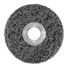 3M Scotch-Brite SB01003 clean and strip unitized wheel, 7S extra-coarse non-woven wheel, 1 inch by 1 inch by 3/16 inch for surface prep.