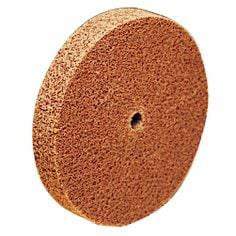 3M Scotch-Brite SB05447 non-woven wheels for cutting and polishing, 8-inch diameter, medium grit, used for surface finishing.