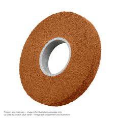 3M Scotch-Brite SB05908 non-woven wheels for cutting and polishing, 12 x 3 x 5 inches, fine 5A grit for surface finishing.