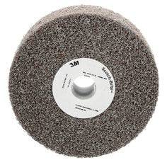 3M Scotch-Brite SB13177 multi-finishing wheel, 2S medium, 6 inch diameter, non-woven wheel for surface finishing and polishing.