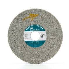 3M Scotch-Brite SB13616 non-woven wheels for deburring, 6-inch diameter, 1/2-inch thick, medium grit, used for surface finishing.