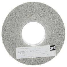 3M Scotch-Brite SB13620 non-woven wheels for deburring, 8-inch x 2-inch x 3-inch medium grit, used for surface finishing and cleaning.