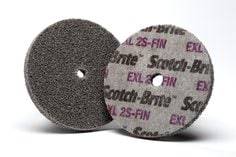 3M Scotch-Brite SB13743 Exl Unitized Wheel 2S Fine, 6 inch x 1 inch x 1 inch non-woven wheel for surface finishing and polishing.