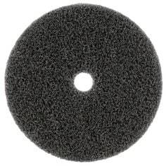 3M Scotch-Brite SB14750 Exl Unitized Wheel, 3-inch non-woven wheel with fine grit, used for polishing and surface finishing.