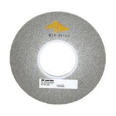 3M Scotch-Brite SB14791 Exl Deburring Wheel, 8-inch grey non-woven wheel for fine deburring and surface finishing.